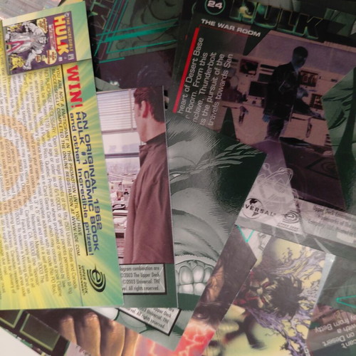 Hulk Film & Comic Cards pack of 16, 2003, Upper Deck Marvel, like new