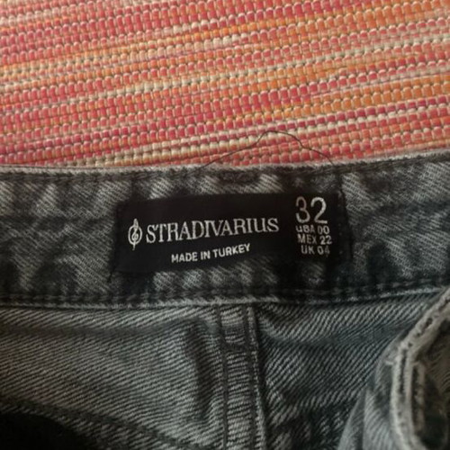 Stradivarius dark grey wide leg jeans, size XXS