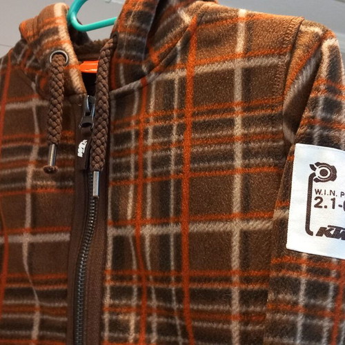 KTM women's checked jacket Medium new brown with fur lining