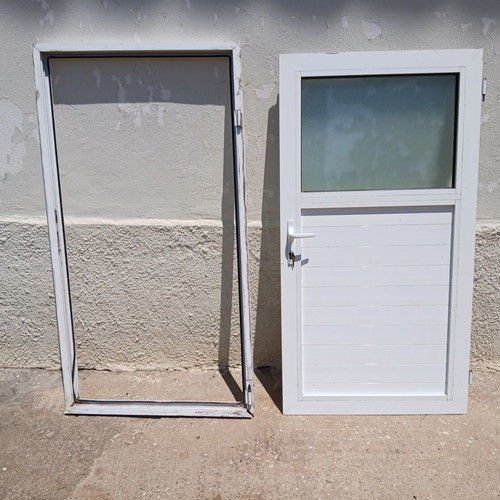 Exalco aluminum door with glass used