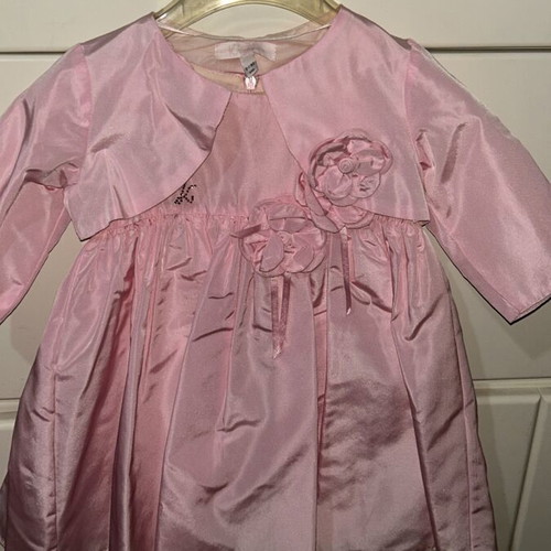 Pink clothing set for 24-month girl new with dress and bolero