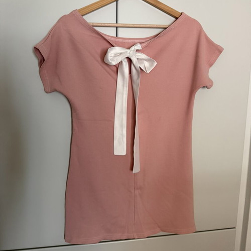 Blouse dress used, one size, white and pink