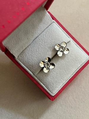 Earrings new, silver