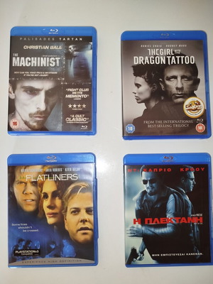 Blu-ray movies like new, including The Machinist and The Girl with the Dragon Tattoo
