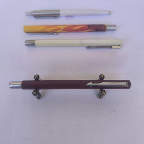 Parker set with Jotter pen and three Vector rollerball pens