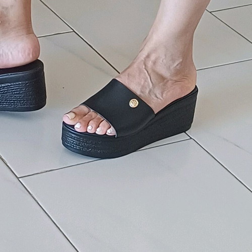 Sabino leather summer platform sandals like new, size 38, black