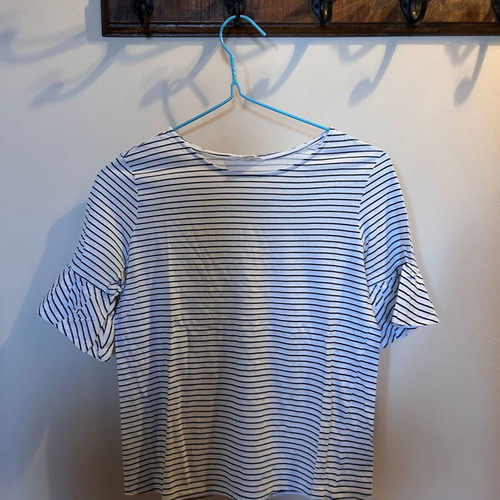 Striped short-sleeve t-shirt Springfield new, black and gray, XS