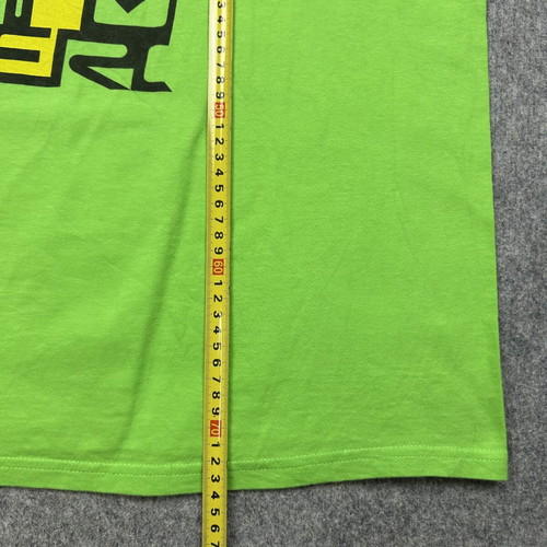 Quiksilver Neon Green Graphic T-Shirt L used, Y2K Surf Skate Streetwear