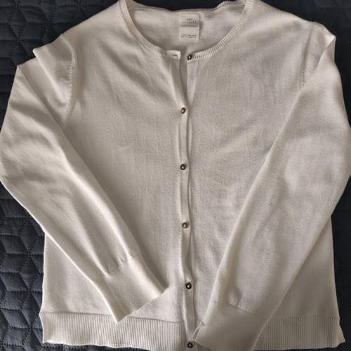 Zara kids white basic cardigan like new