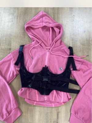 Black goth harness corset