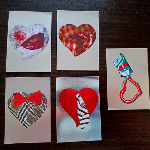 Panini Pop Art Heart Figurines like new, 1980s retro collectible