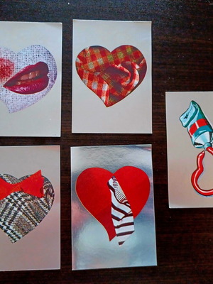 Panini Pop Art Heart Figurines like new, 1980s retro collectible