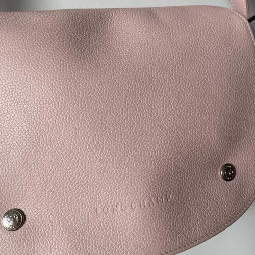 Longchamp leather bag used, pink, 30x21x10 cm