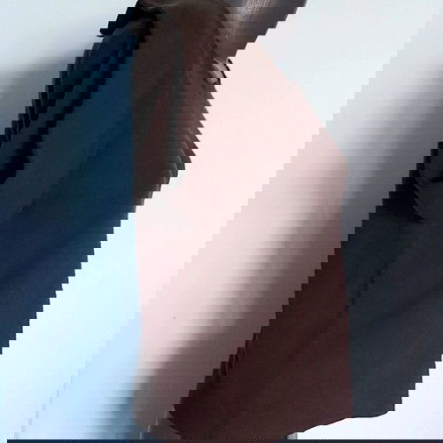 Πουλόβερ από μαλλί Bon'a Parte σαν καινούργιο, σοκολατί με χειροποίητες διακοσμήσεις