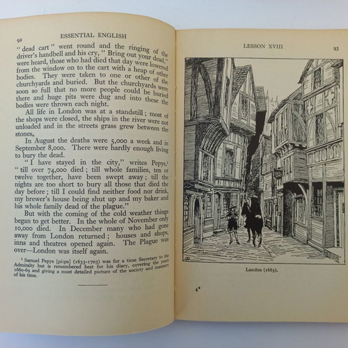 Essential English books used, pack of 4, 1947-1952