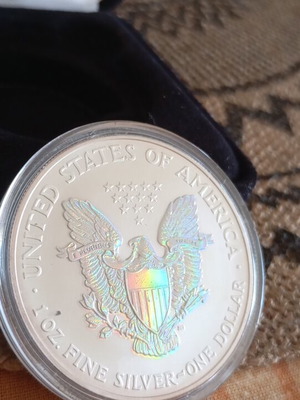 2004 Super Rare Hologram Silver Eagle Coin UNC