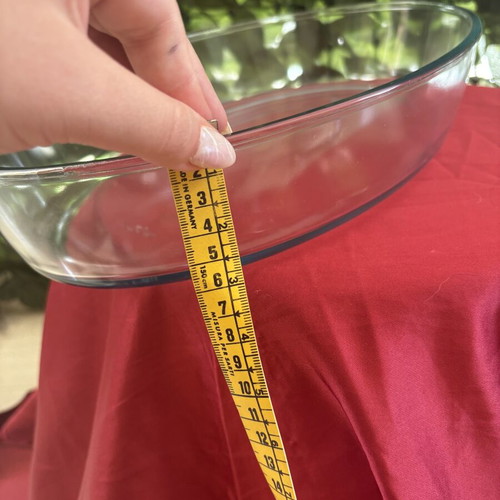 Marinex Glass Oval Pyrex with Metal Lid 36cm like new