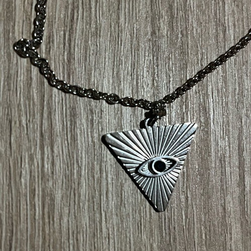 Necklace new stainless steel with triangle eye pendant