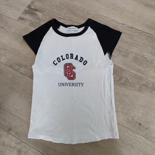 Raglan T-shirt Pink Woman like new, Colorado University print