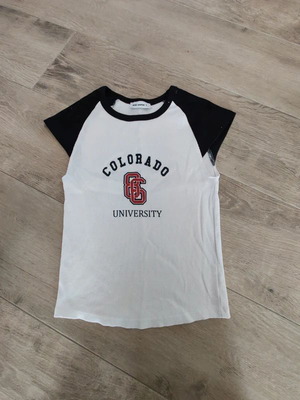 Raglan T-shirt Pink Woman like new, Colorado University print