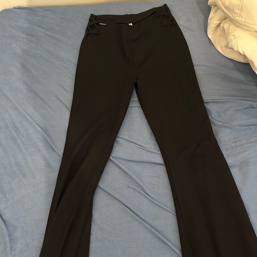 Pants with Side Cutouts like new, flattering and sexy, black