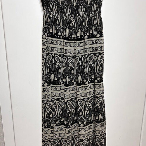 Maxi strapless dress black-beige like new