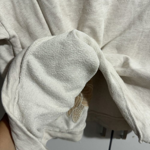 Beige blouse size L with floral embroidery