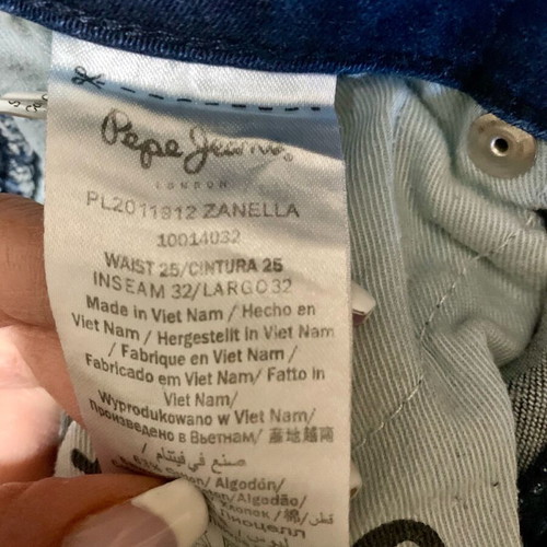 Pepe Jeans London slim fit pants like new, blue, size XS