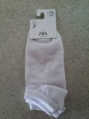 ZARA kids socks new, pack of 3 pairs, white