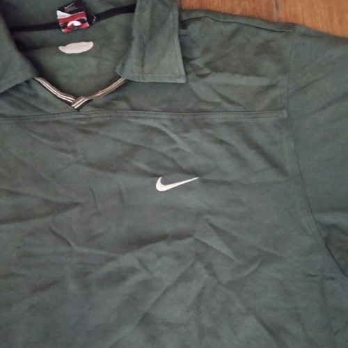 Nike Vintage Polo Shirt Large Used, Dark Green