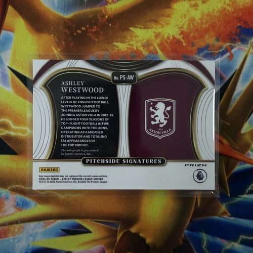 Ashley Westwood Auto Panini Select EPL Aston Villa card