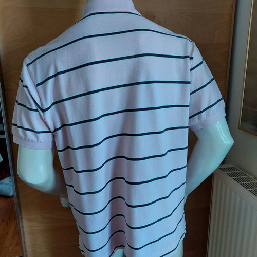 Nautica men's polo pique shirt medium pink brown like new