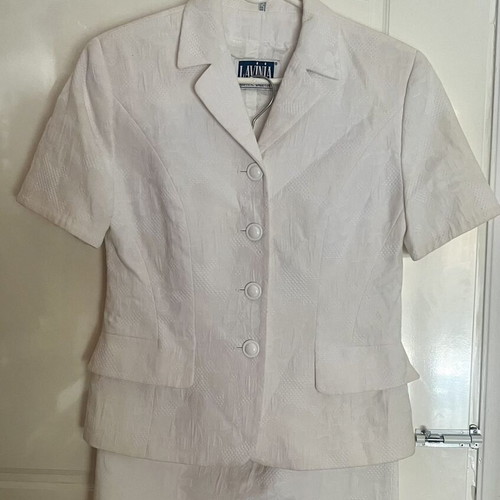 Vintage 90s Daphne Valente Lavinia white suit set like new