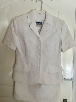 Vintage 90s Daphne Valente Lavinia white suit set like new