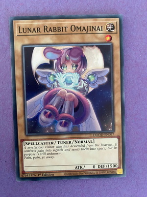 Lunar Rabbit Omajinai Yu-Gi-Oh card like new