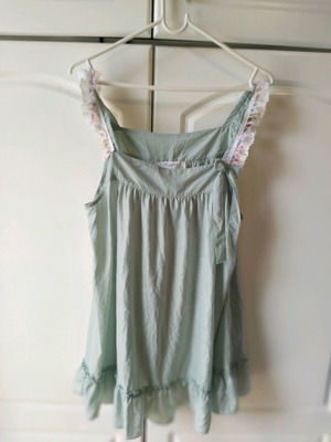 Topshop Babydoll Dress 100% Silk like new, blue