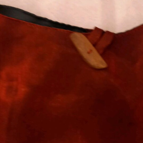 Handmade shoulder bag red and gold in excellent condition
