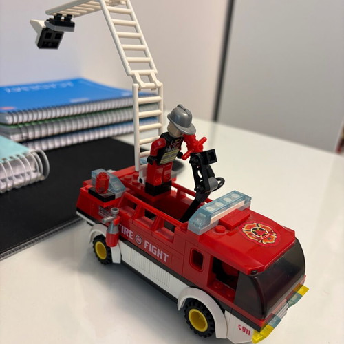 Fire truck building blocks like new without instructions or box