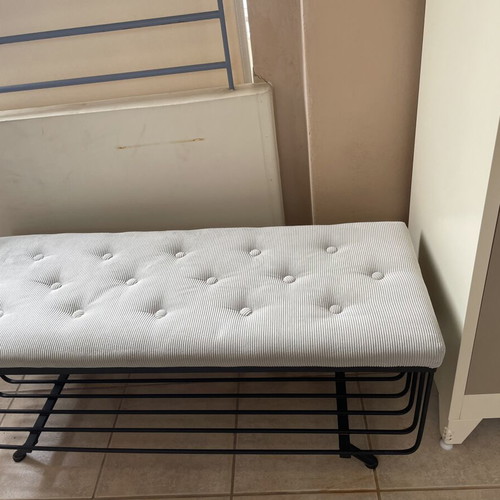 Stool like new, hallway bench and shoe rack