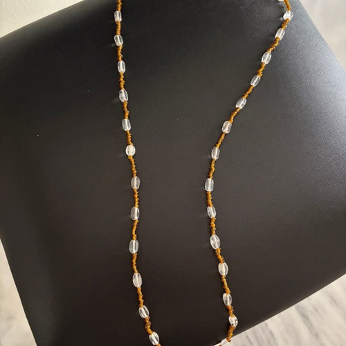 Long necklace with glass beads 60cm like new