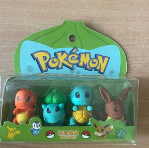 Pokemon Мини гумени фигурки 4бр.