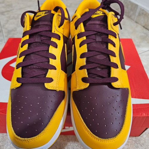 Nike Dunk Low Arizona State new, size 47.5, yellow and brown