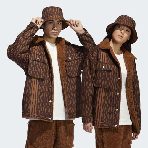 Adidas x IVY Park Monogram Denim Jacket new, brown, size L-XL