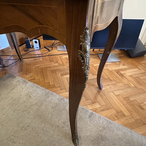 Vintage dining table with double surface