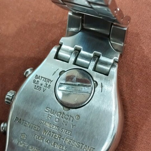 Swatch chronograph practically unused, silver