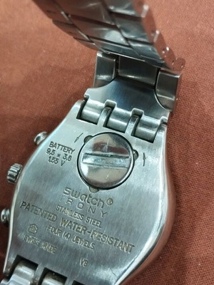 Swatch chronograph practically unused, silver