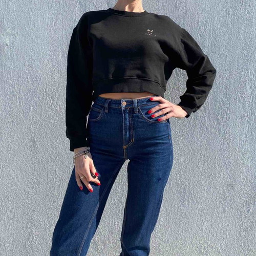 Pinko crop sweater like new, size S, black