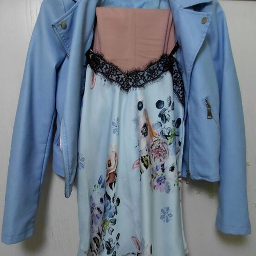 Jacket, camisole and pants bundle, like new, Stradivarius pink and turquoise