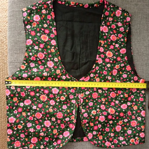 Handmade floral vintage women's vest like new, small
