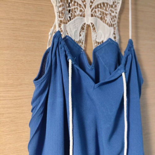Blue Roua top Paranoia like new with back design